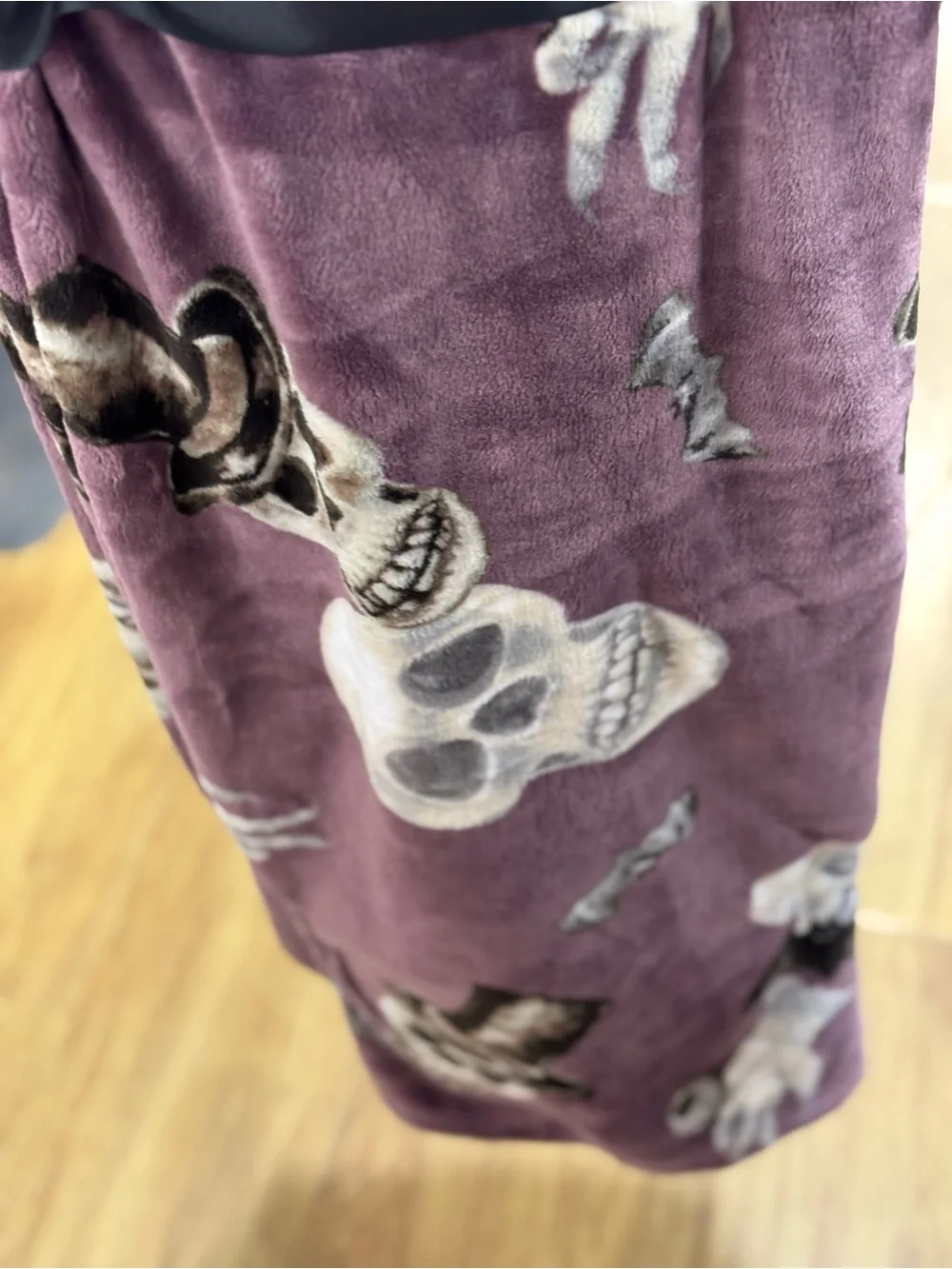 Plush Throw Blanket - Purple Skull Print